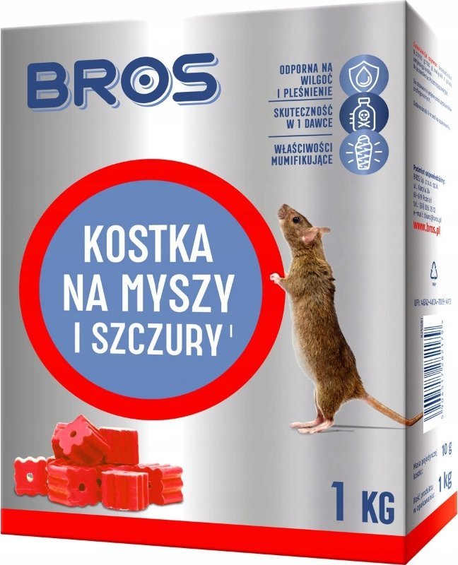 Bros Kostka na myszy i szczury 1kg Bros