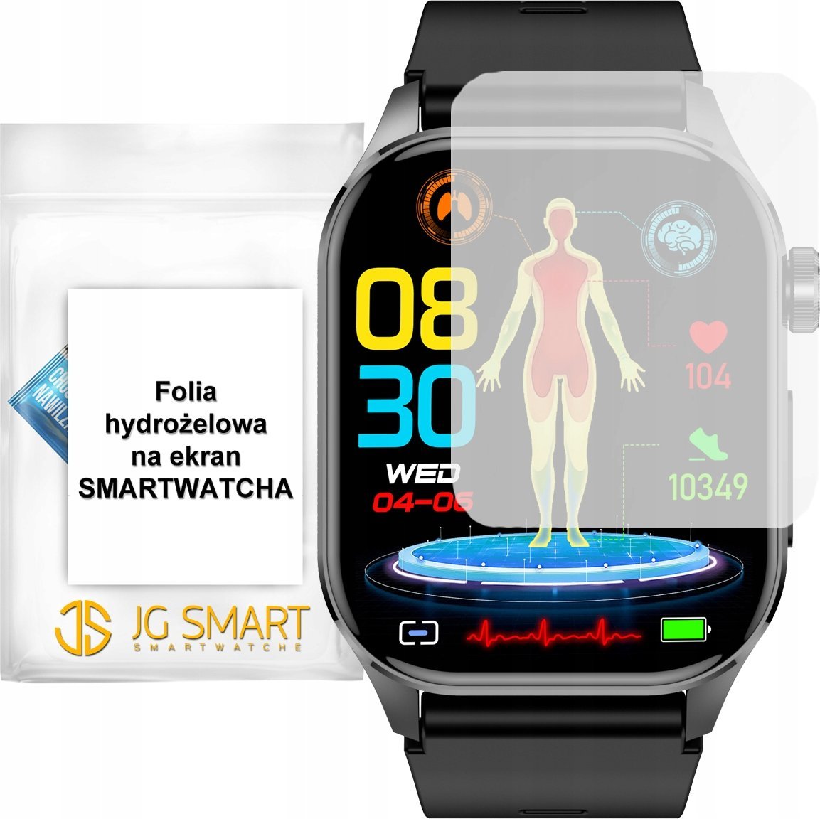 Folia ochronna na ekran smartwatcha JG SMART JS580 - FOLIA HYDROŻELOWA