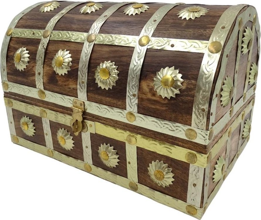 Inksrustowana skrzyneczka drewniana - SE28