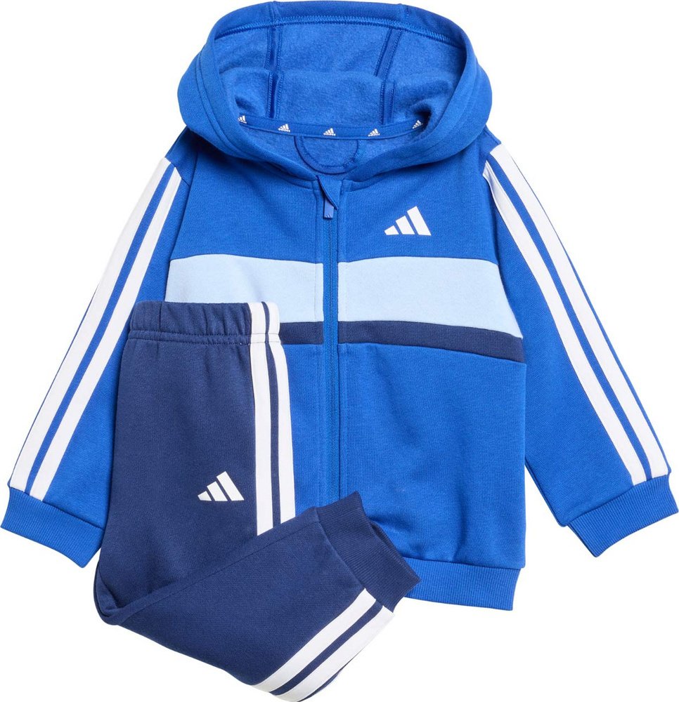 Adidas Dres dla dzieci Essentials Tiberio 3 Stripes Fleece blue KC6004 86cm