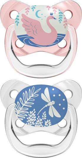 Dr Browns DR BROWN`S PV12007-SMOCZEK ORTODONTYCZNY PREVENT 0-6M-CY 2PAK ŚWIECĄCY W CIEMNOŚĆI RÓŻOWY