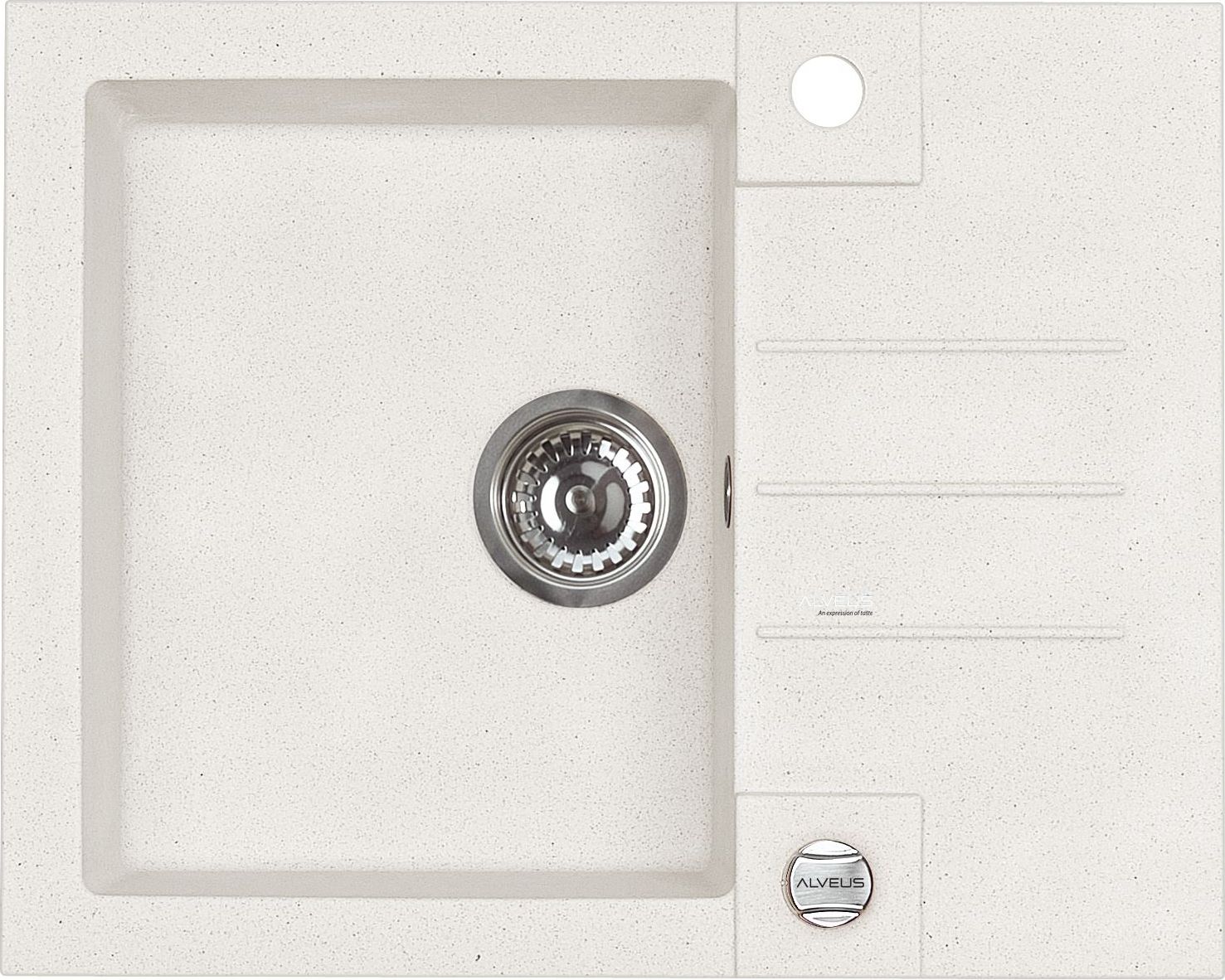 Zlewozmywak Alveus Rock 30 granitowy biały