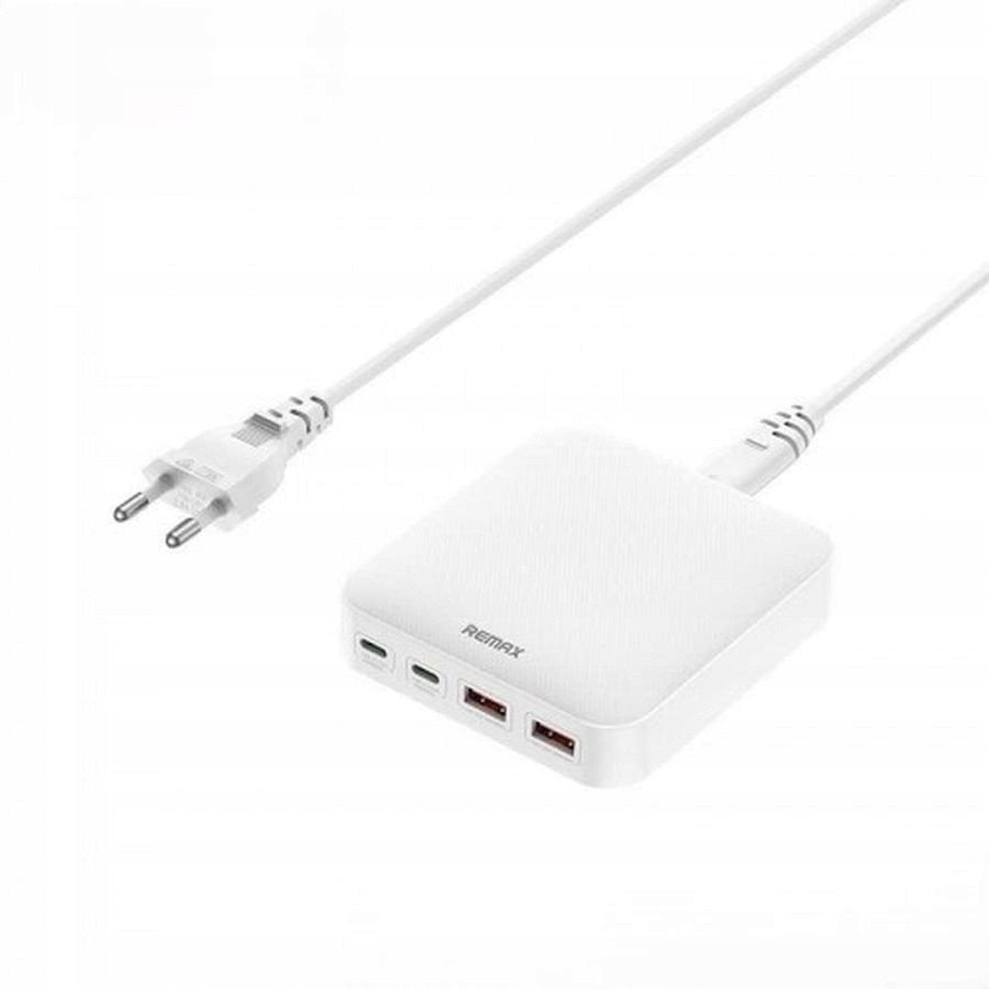 ŁAD SIEC PODRÓŻNA REMAX DONGFENG 65W RP-U183 GaN PD QC 2xUSB-C/2xUSB WHITE