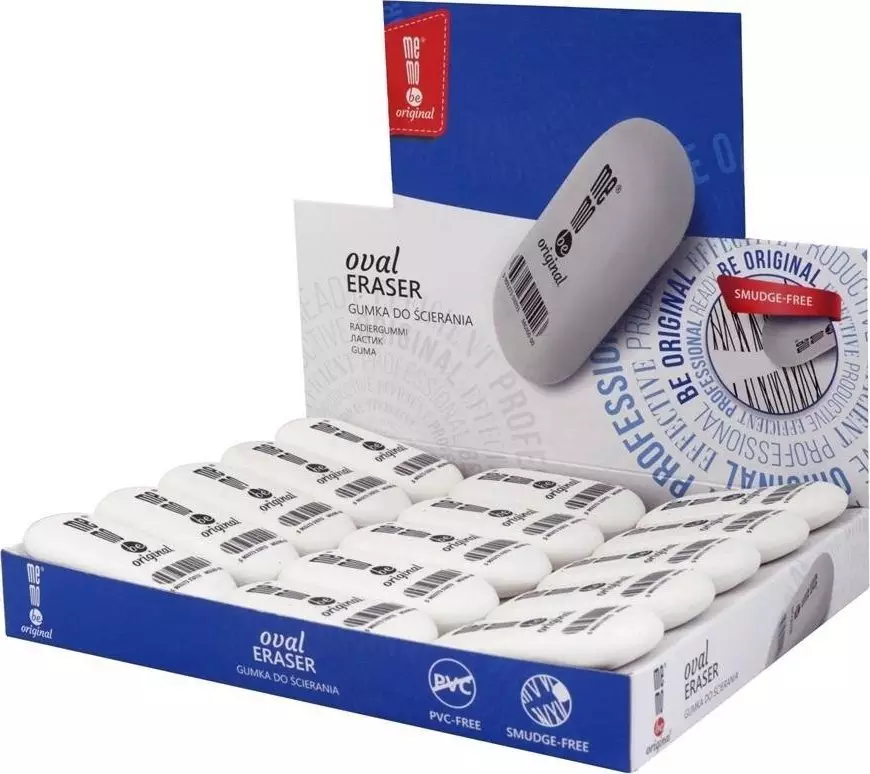 Gumka do mazania Oval biała (30szt) MemoBe