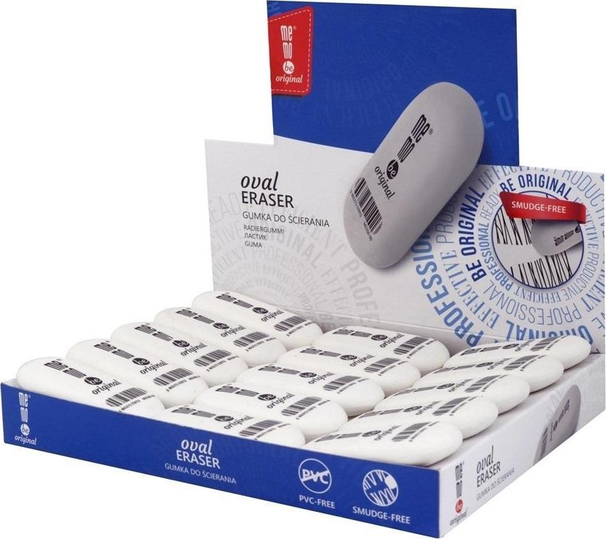 Gumka do mazania Oval biała (30szt) MemoBe