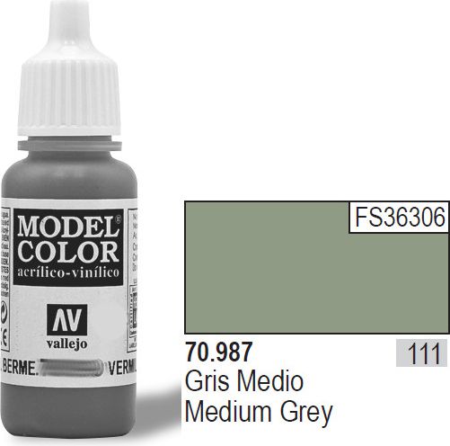 Vallejo Farba Nr111 Medium Grey 17ml - 70987