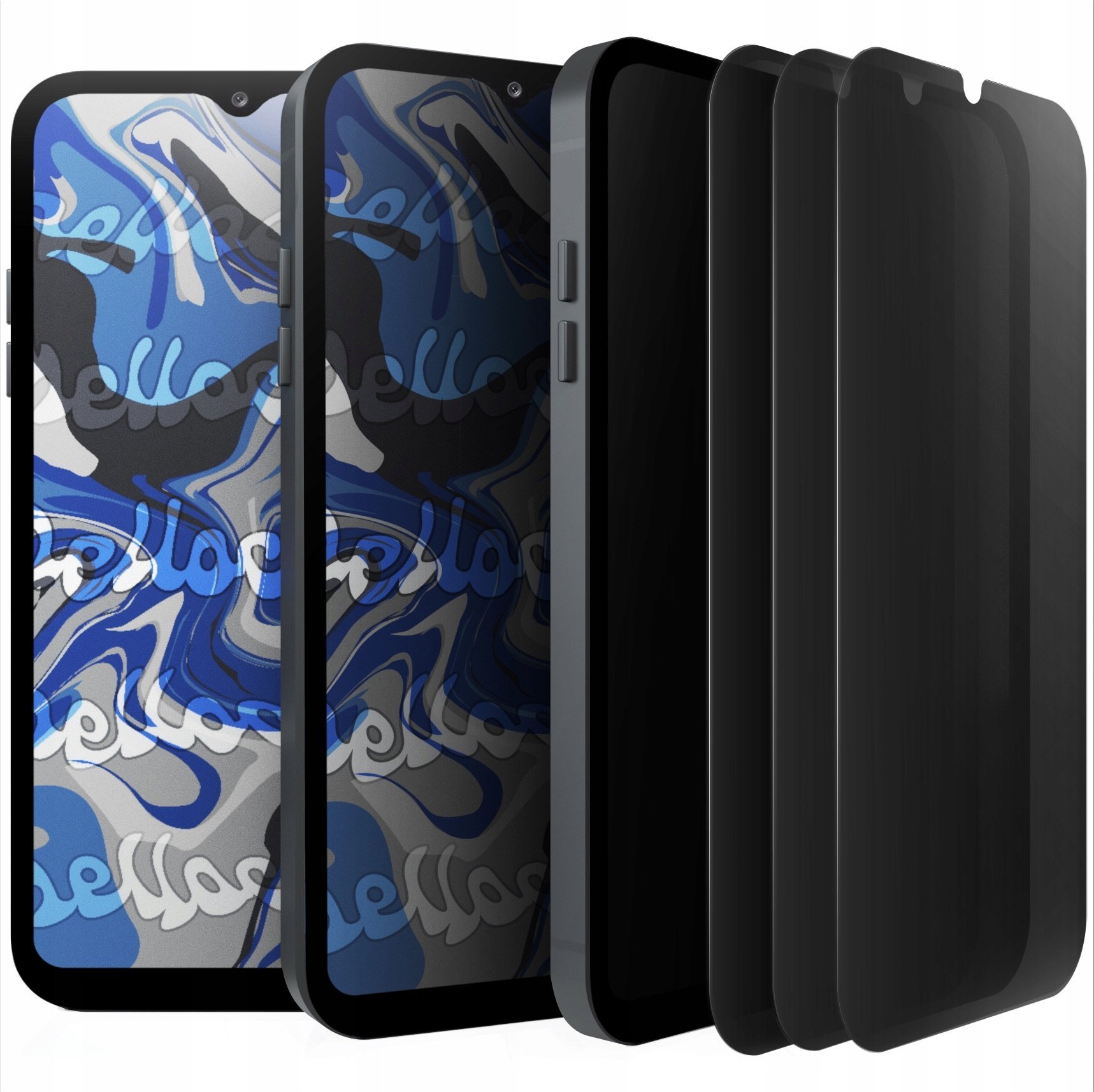 Hello Case [3-pak] Szkło Hartowane Do Xiaomi Redmi A3 4G (Global) Antyszpiegowskie 9H