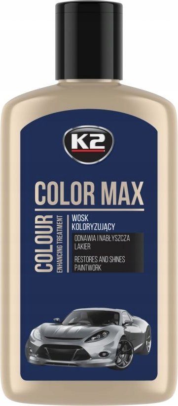 K2 K2 WOSK KOLORYZUJĄCY, NABŁYSZCZA I CHRONI. COLOR MAX 250 GRANATOWY 250ML