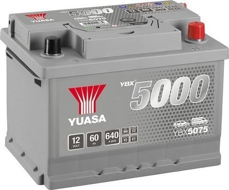 Akumulator YUASA 12V 60Ah/640A YBX5000 Silver High Performance SMF (P+ standardowy) 243x175x175 B13 (rozruchowy)
