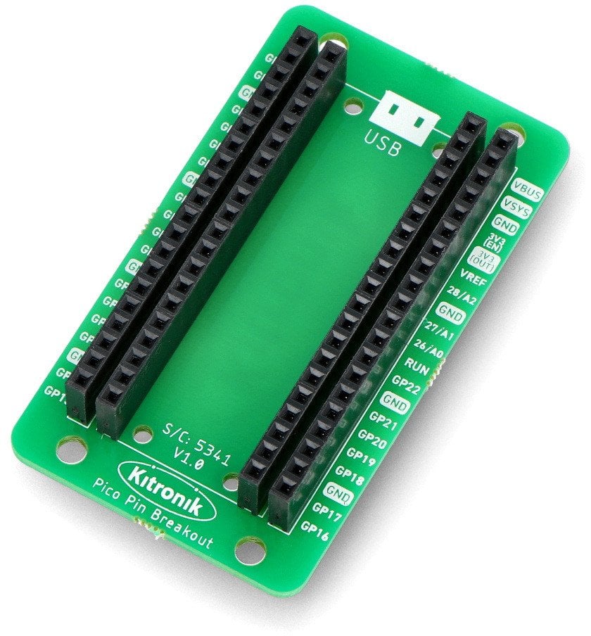 Ekspander wyprowadzeń GPIO - do Raspberry Pi Pico - Kitronik 5341}