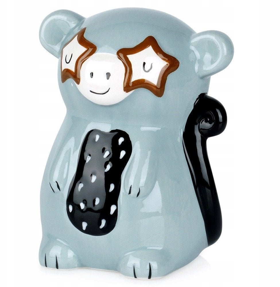 Skarbonka Ceramiczna Małpka na Prezent dla Dzieci Dorosłych VILDE 10,5x17cm