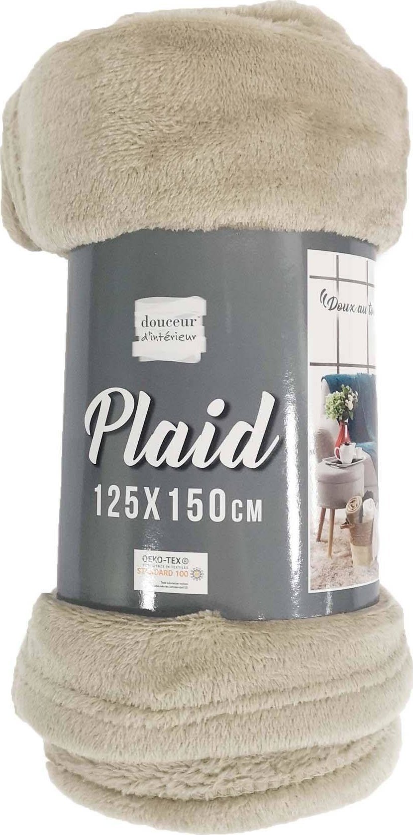 Douceur d`Interieur Narzuta flanelowa FLANOU, 125 x 150 cm
