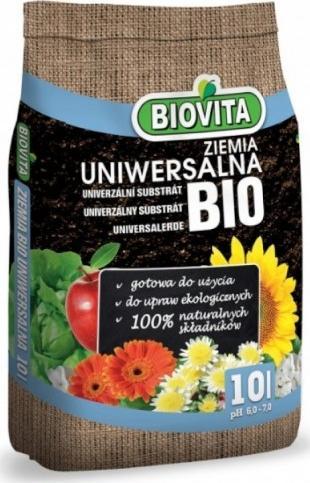 Biovita Ziemia uniwersalna do kwiatów roślin BIO naturalna 10L