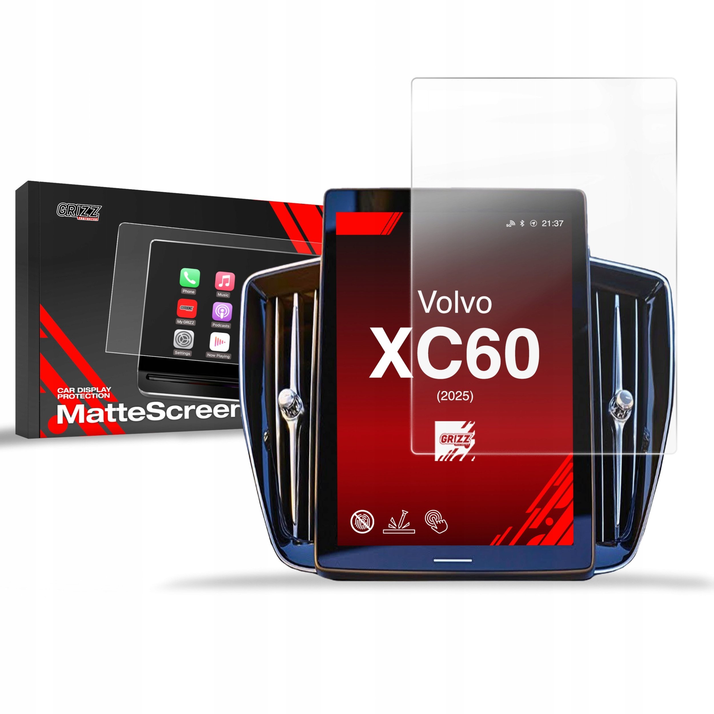 Folia matowa GrizzGlass CarDisplay Protection do Volvo XC60 11,2" (2025)