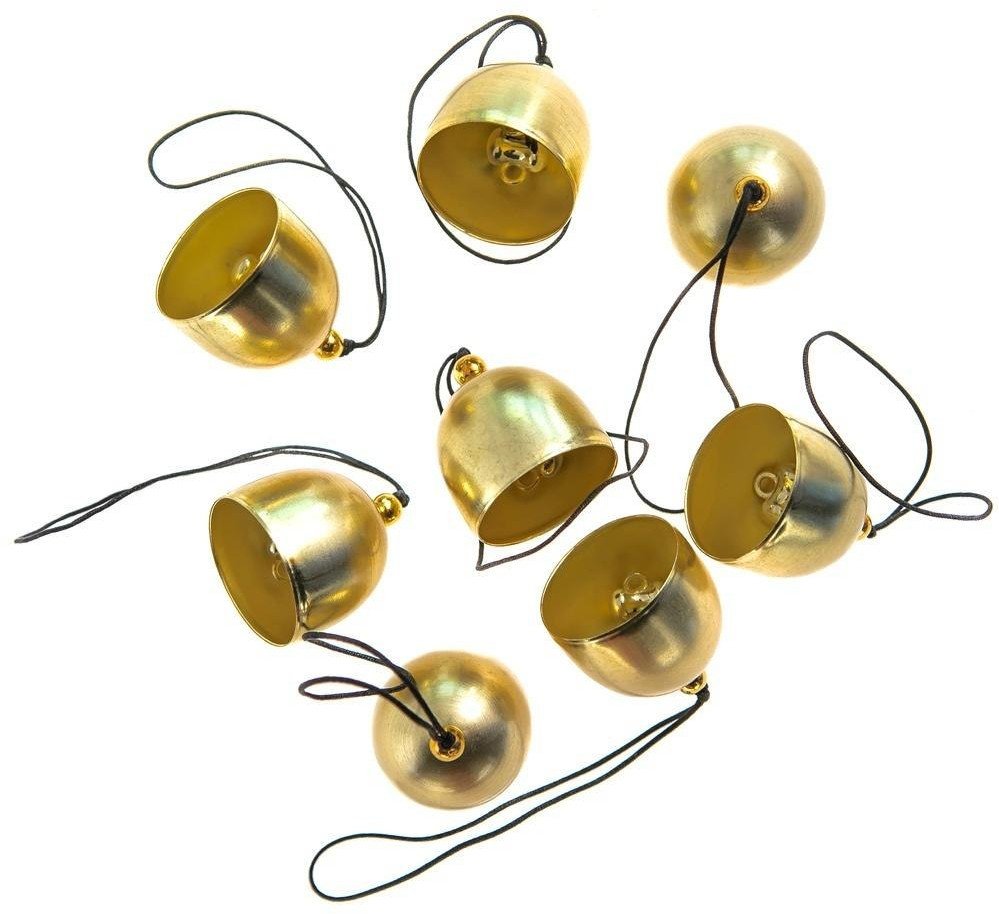 MFP paper Dzwonki metalowe vintage 2,6cm złote 8szt