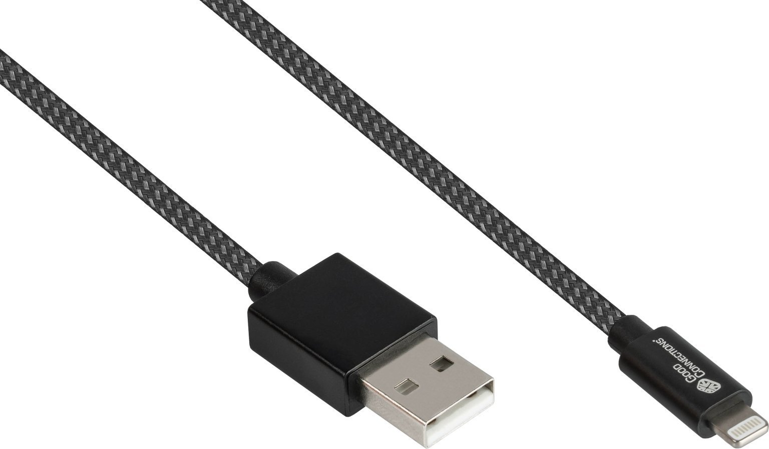 Kabel USB Good Connections USB-A - Lightning 0.5 m Czarny (2510-AL005S)