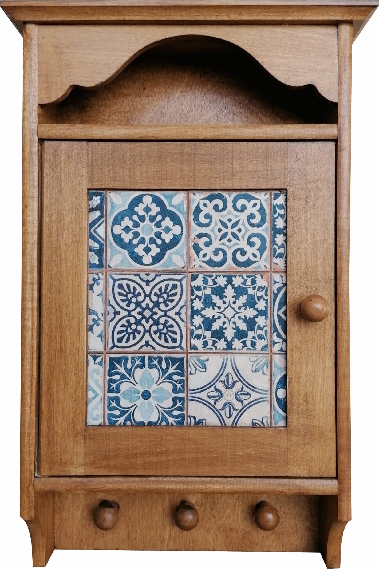 Prowansalska Manufaktura Szafka na klucze Portugalskie Kafelki-39