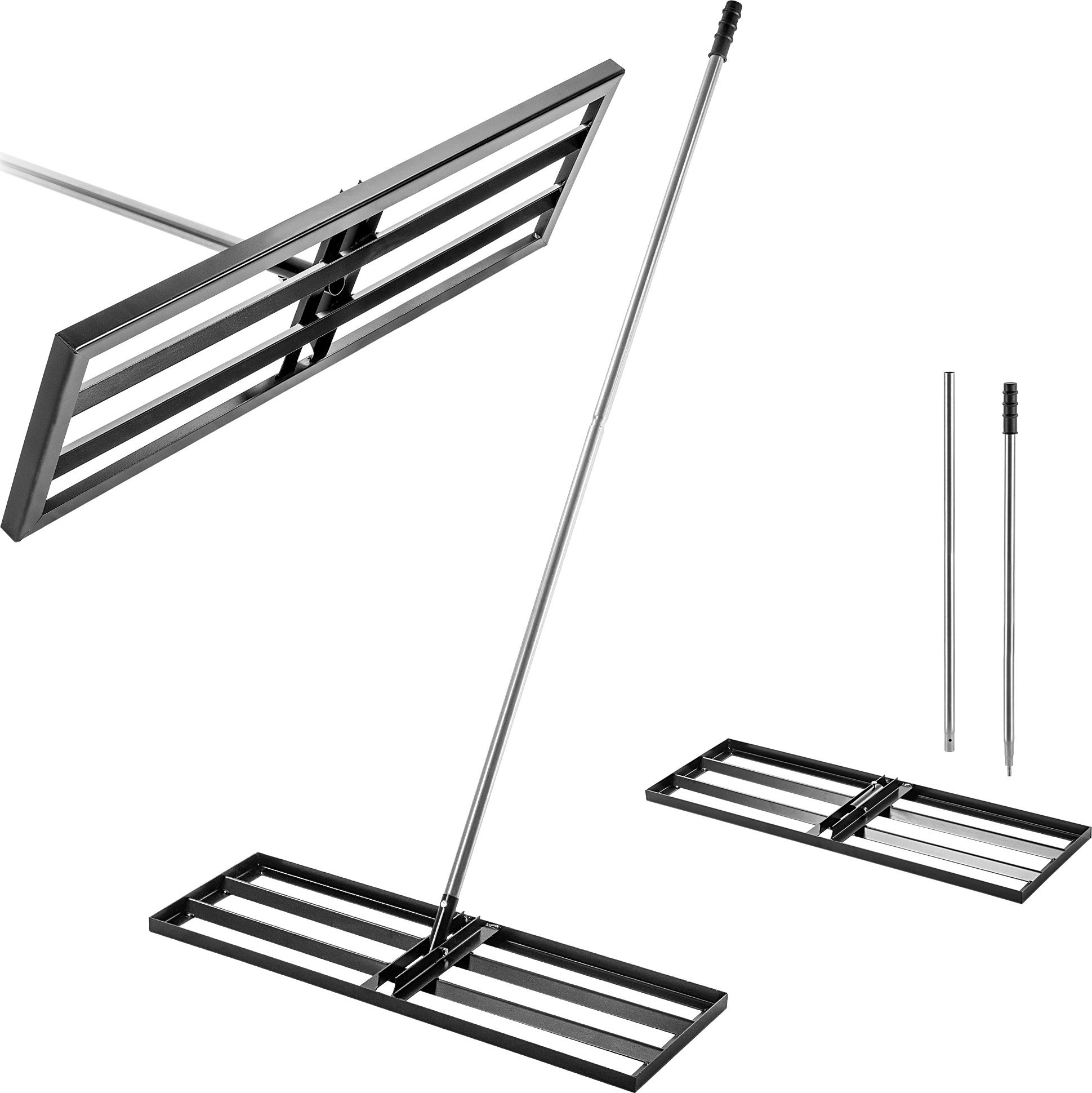 Kadax KADAX Niwelator Terenu Ręczny Do Trawnika Równiarka Rozgarniarka 30x90cm Trzonek
