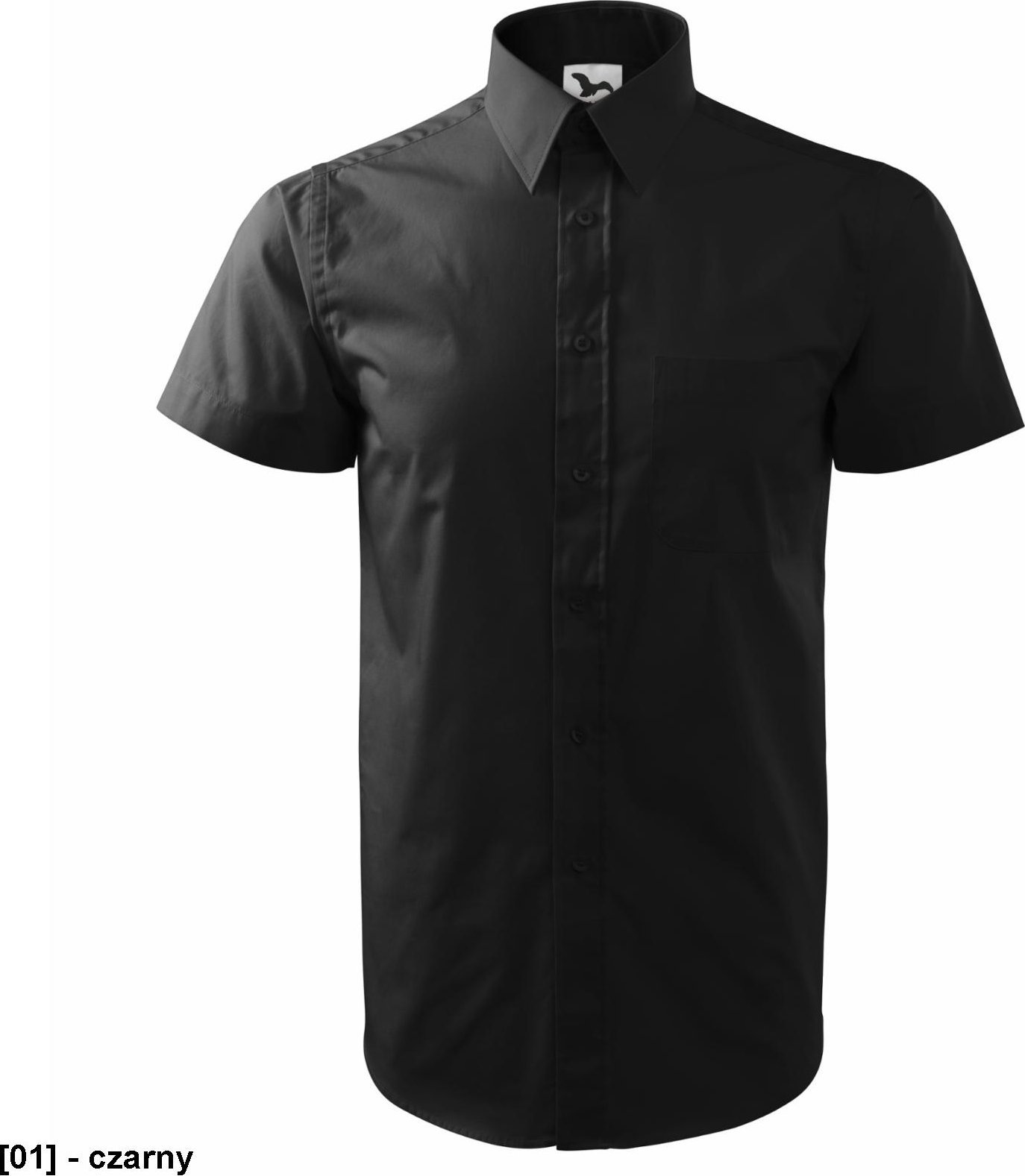 MALFINI Chic 207 - ADLER - Koszula męska, 120 g/m2, 100 % bawełna - czarny XL