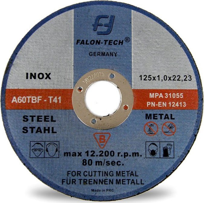 Falon-Tech TARCZE TARCZA 125x1,0 mm DO CIĘCIA METALU STALI FA