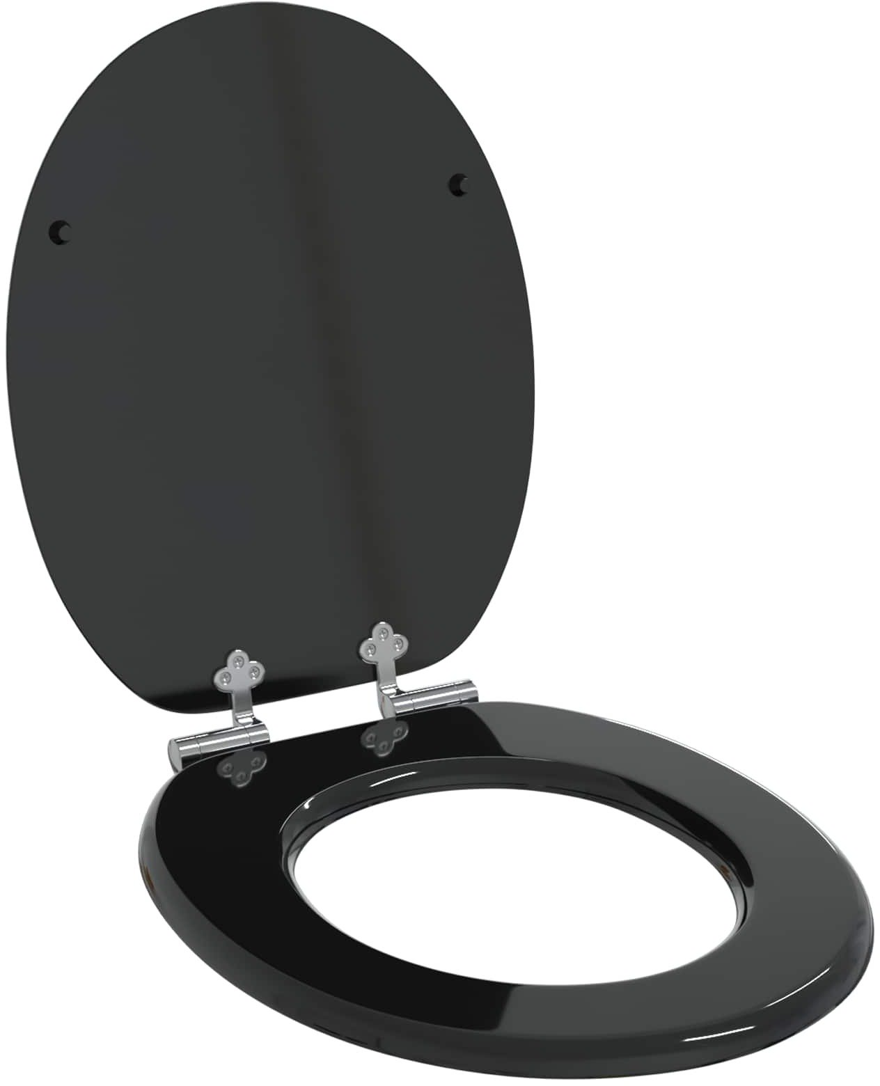 vidaXL Deska toaletowa Czarny 44 x 38 cm Płyta MDF