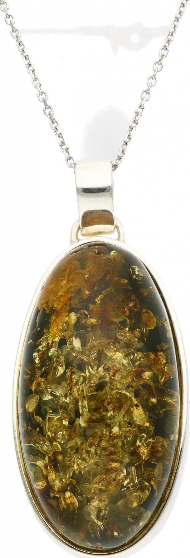 Rosanto Okazała zawieszka z bursztynem bałtyckim 925