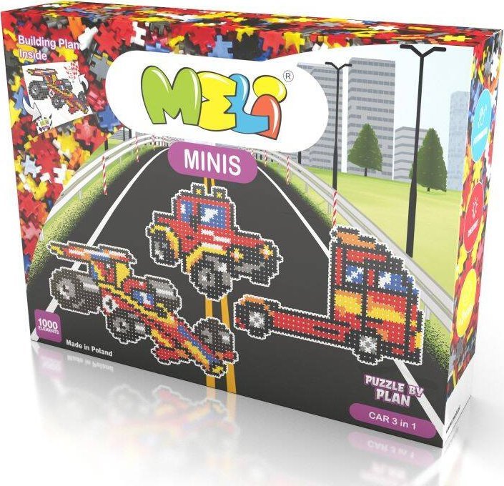 Krups Klocki Meli Minis Car 3w1 1000 el.