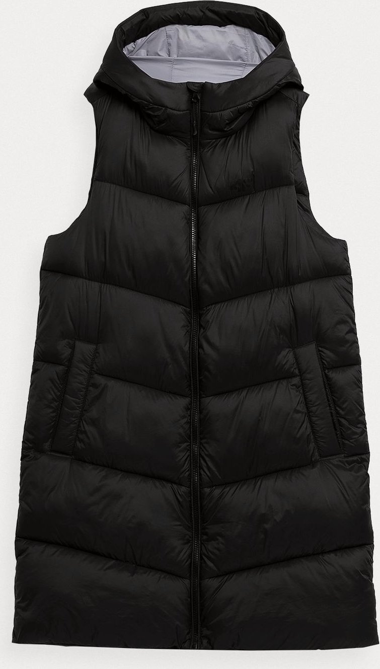 4f Kamizelka Puchowa Głęboka Czerń XS TDJAF093