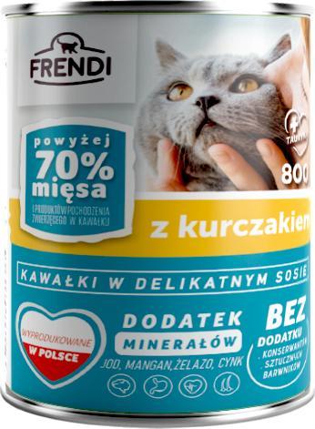 Frendi Frendi kawałki w delikatnym sosie z kurczakiem 800g dla kota