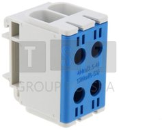 48.250 Blok rozdzielczy-odgałęźny 2x1-biegun AL/CU 2,5-50mm2 niebieski montaż płaski i na szynę TH WLZ35/2x50/n 48.250