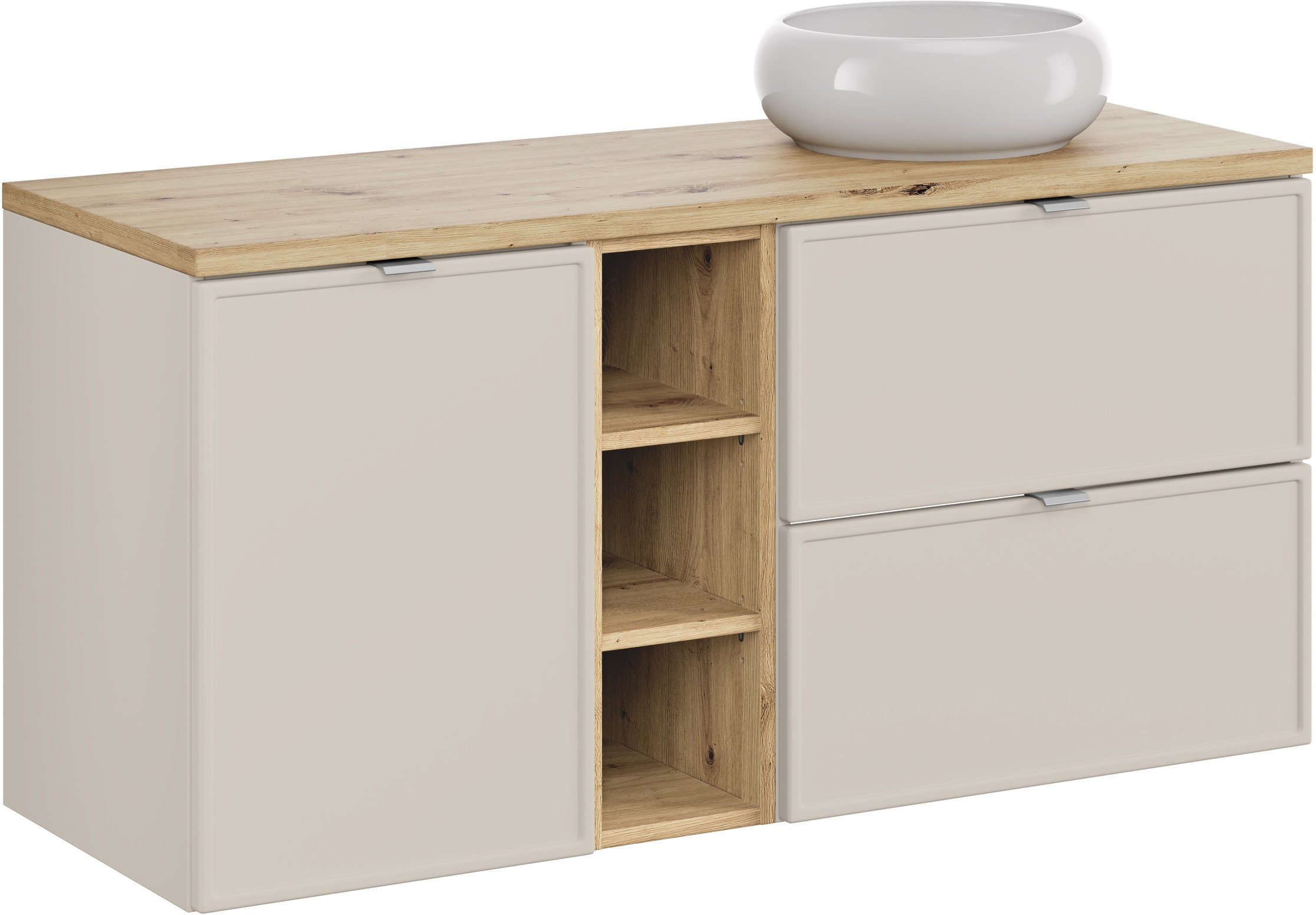 Zestaw meblowy 120cm z blatem i umywalką nablatową Wiki