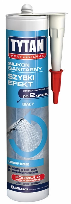 Tytan Silikon sanitarny Szybki Efekt 310ml biały (SIT-EX-BI-031)