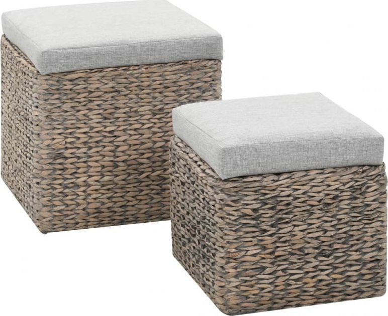 Elior Zestaw dwóch otwieranych puf - Gino