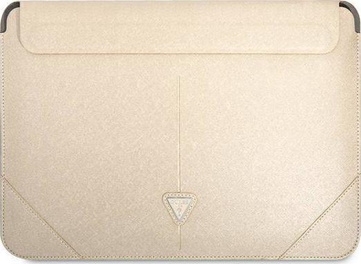 Etui na tablet Guess Sleeve GUCS14PSATLE 13/14" beżowy /beige Saffiano Triangle Logo