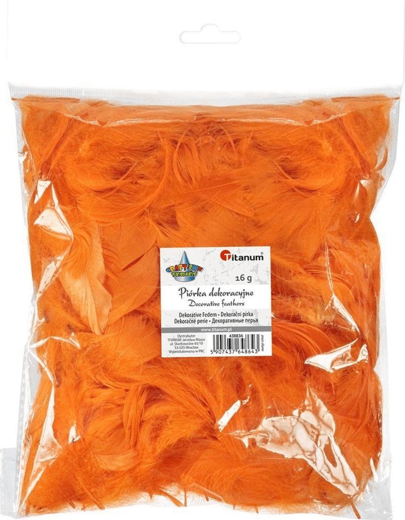 Titanum Piórka puch 16g pomarańczowe