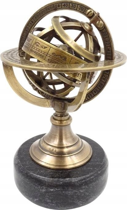 Astrolabium mosiężne na podstawie z czarnego kamienia BN-2088