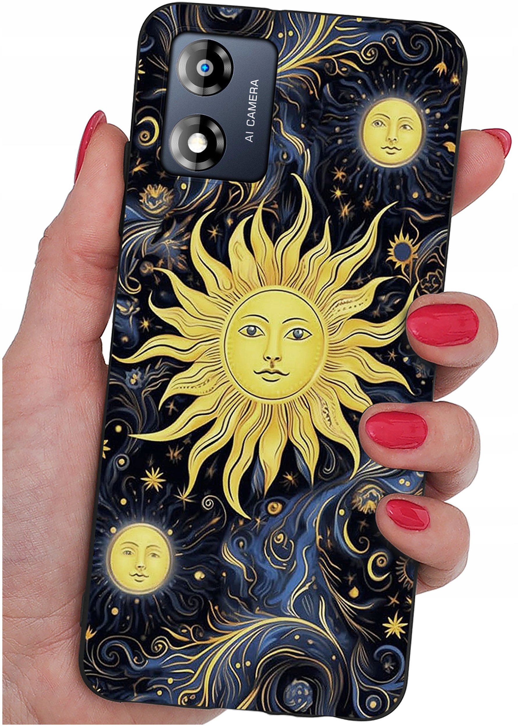 Etui do Motorola Moto E13 WZORY |SILIKONOWE MATT CASE + SZKŁO 9H