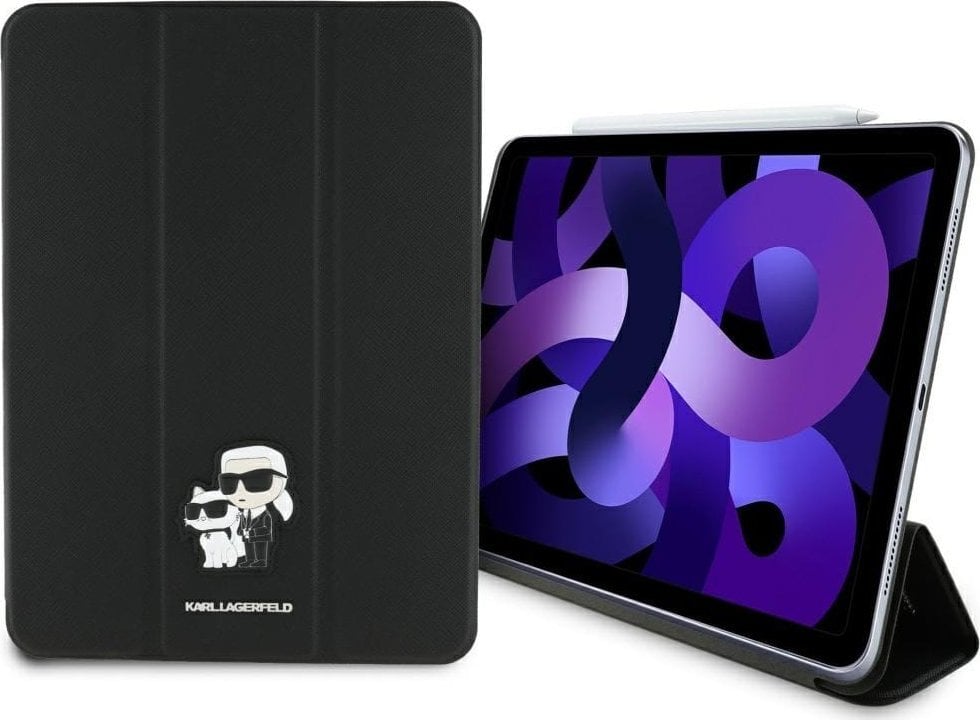 Karl Lagerfeld KLFC11RM24SAKCK iPad Air 11" 2024 Book Cover czarny/black Saffiano Magnetic Karl &Choupette