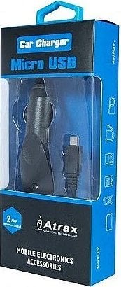 ATX Platinum Premium Car charger 12 / 24V / 1A + micro USB cable Black (Blue Blister)