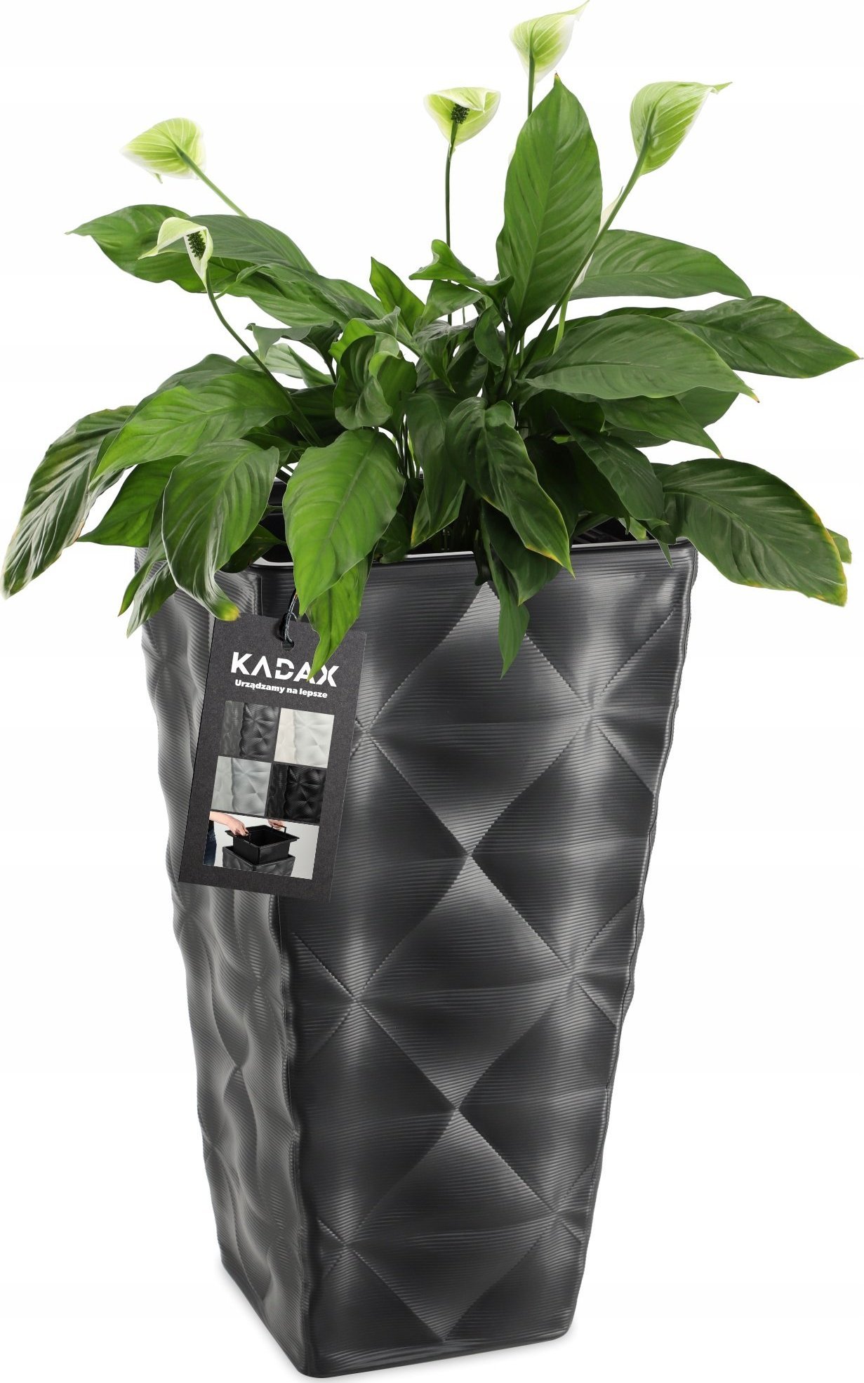 Kadax Doniczka Donica Wkład Osłonka Kwiaty Antracyt 75cm