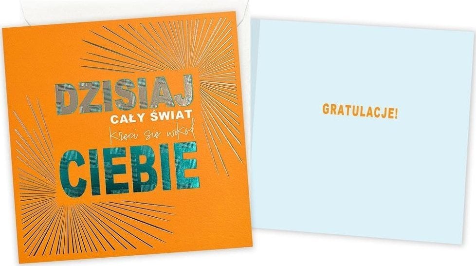 Karnet Gratulacje Świat kręci się wokół Ciebie