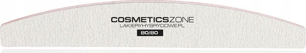 Cosmetics Zone Pilnik do paznokci żelowych łódka zebra 80/80
