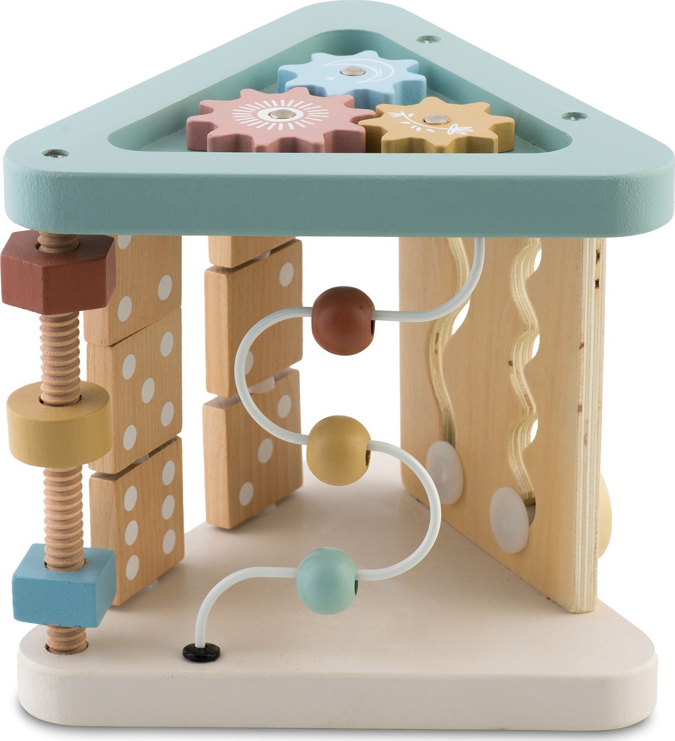 Nukido Drewniana zabawka sensoryczna trójkąt NK-860