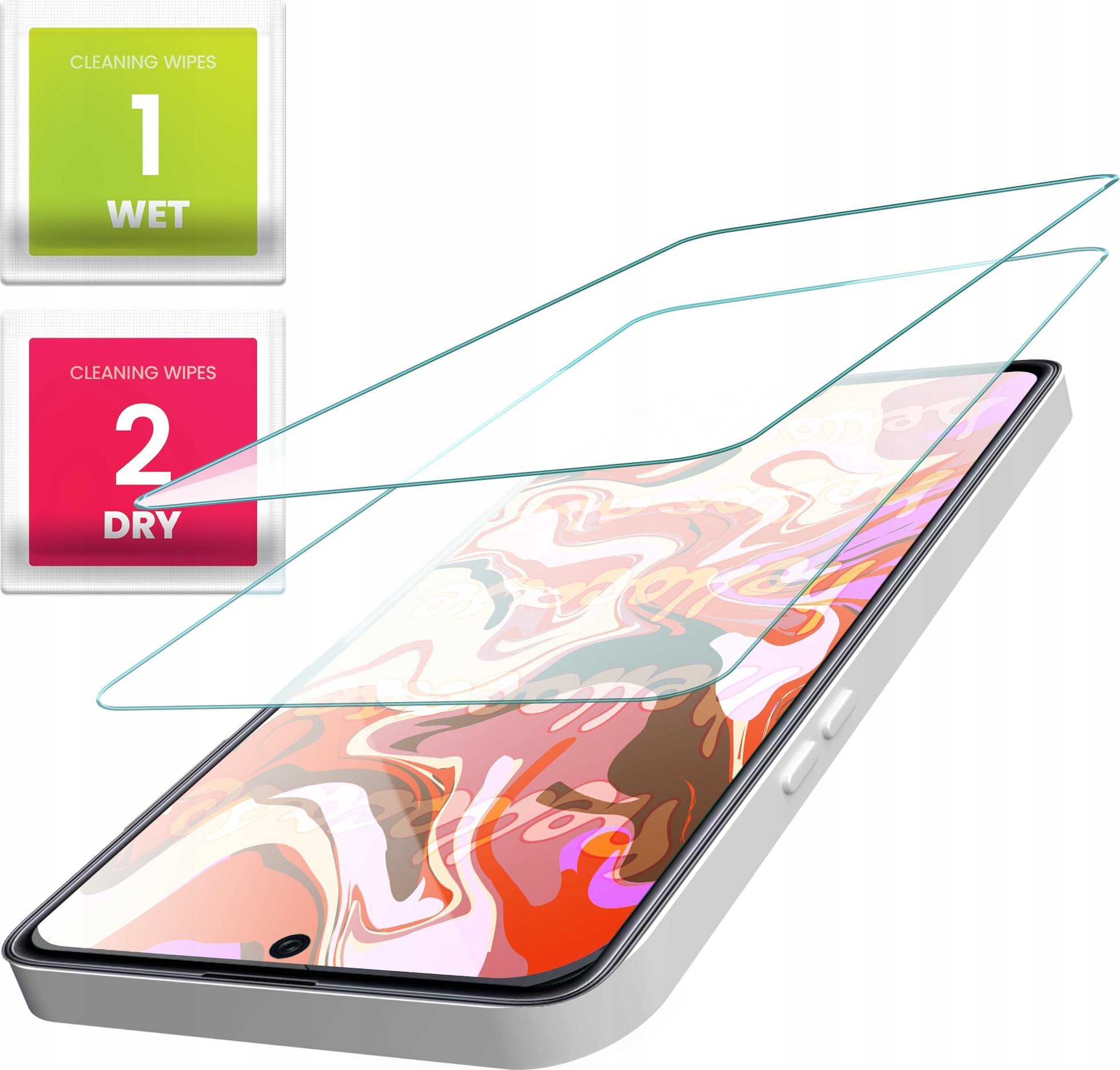 Hello Case 2-PAK Szkło Hartowane do Realme C55 (szybka 9H, płaskie 2.5D, ochronne)