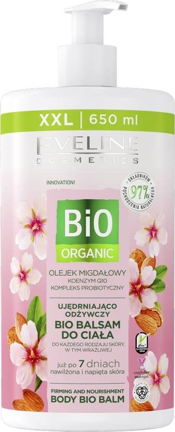 Eveline Eveline Cosmetics Bio Organic ujędrniająco-odżywczy bio balsam do ciała do każdego rodzaju skóry Olejek Migdałowy 650m