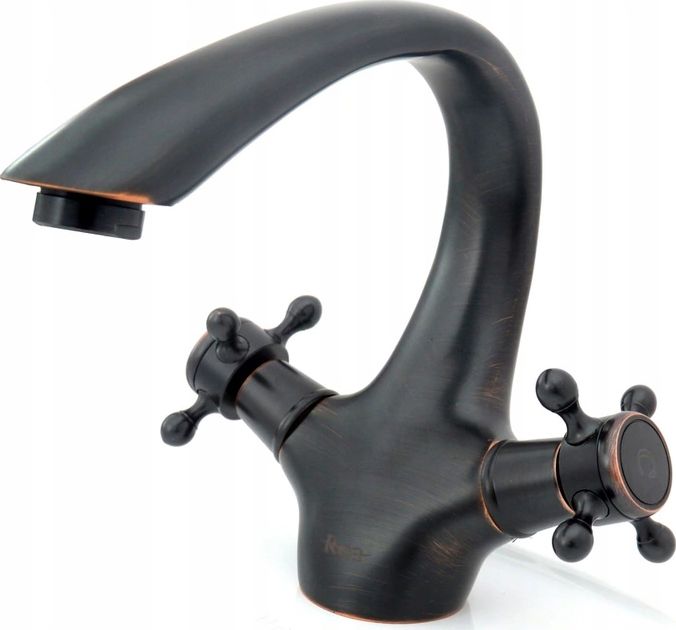 Bateria umywalkowa Rea Retro stojąca czarny (REA-B0225)