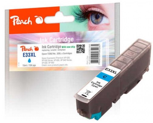 Tusz Peach Patrone Peach Epson T3362 NR.33XL cyan Comp. - PI200-418
