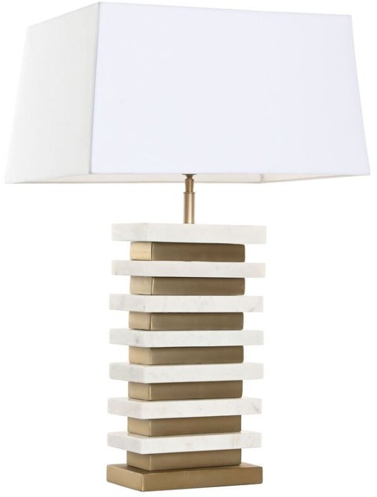 Lampa stołowa Home ESPRIT Biały Złoty 50 W 220 V