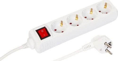 Kabel zasilający MicroConnect MC-GRU00415WS rozgałęziacz 1,5 m 4 x gniazdo sieciowe Wewnętrzna Biały