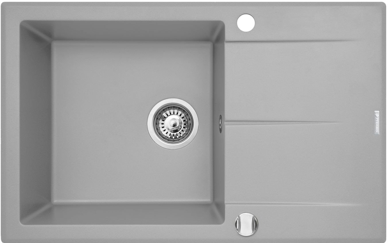 Pyramis Zlew. KEROS (76x48) 1B 1D szary-beton